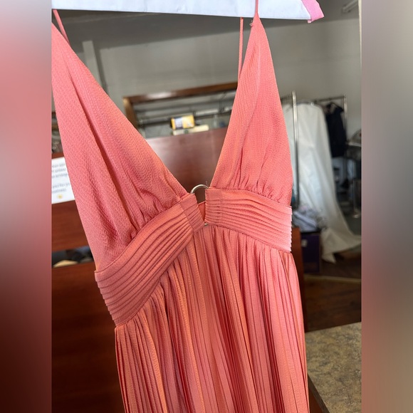 BA&SH Wasta Pleated Satin Plissé Maxi Dress - Picture 6 of 7